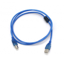 Кабель USB для принтера AM/BM, 1.5m, 1 феррит, синий