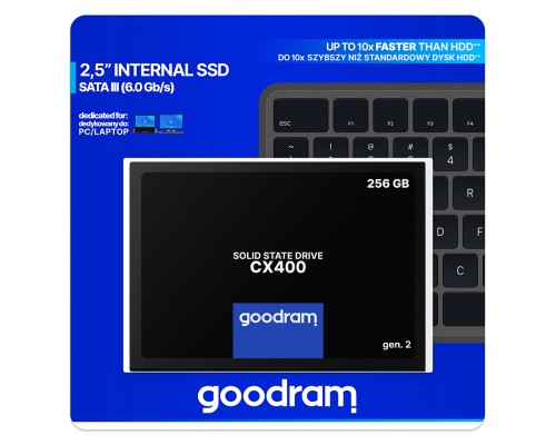 SSD 256GB GOODRAM CX400 2.5" SATAIII 3D TLC (SSDPR-CX400-256-G2)